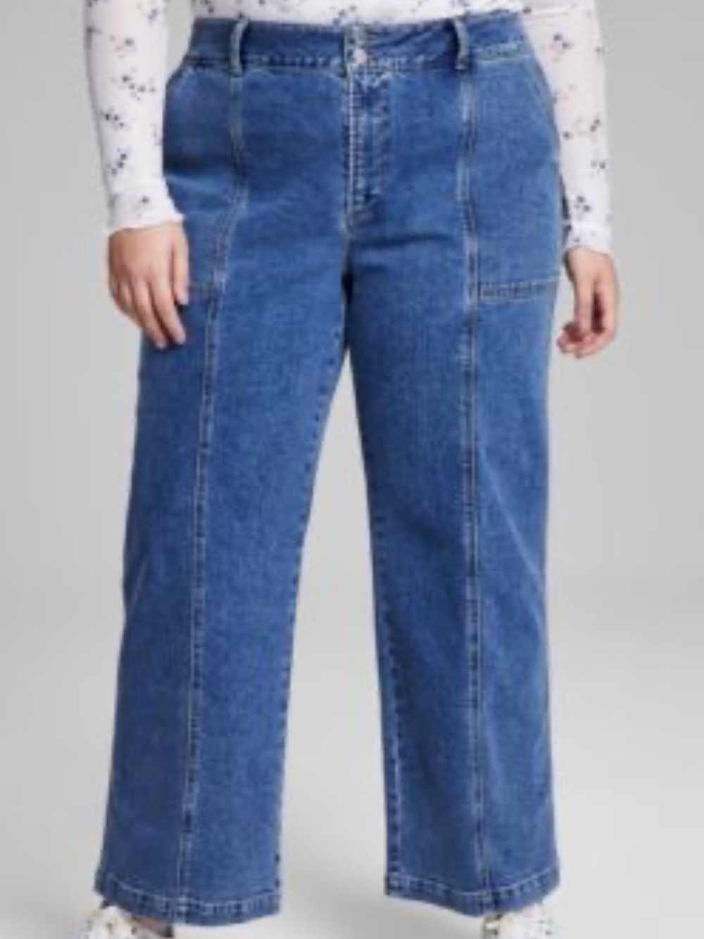 And NowThis Women's High Rise Wide Leg Ankle Size 18W Jeans.              3846E